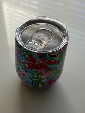 Lily Pulitzer Floral Insulated Tumbler with Clear Lid
